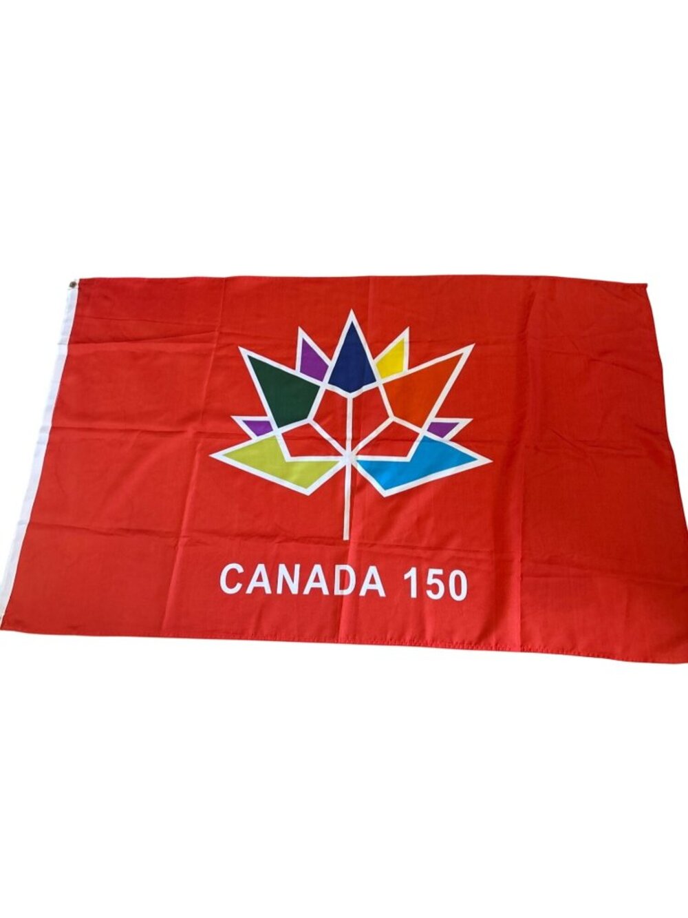Canada 150 Flag Maple Leaf Design & Grommets For Hanging 55" X 33"